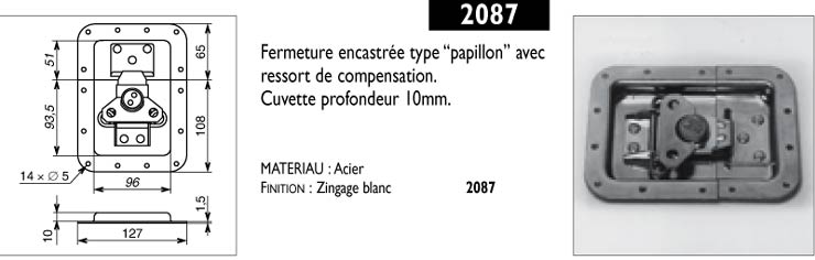 FERMETURE PAPILLON GM 2087-8103
